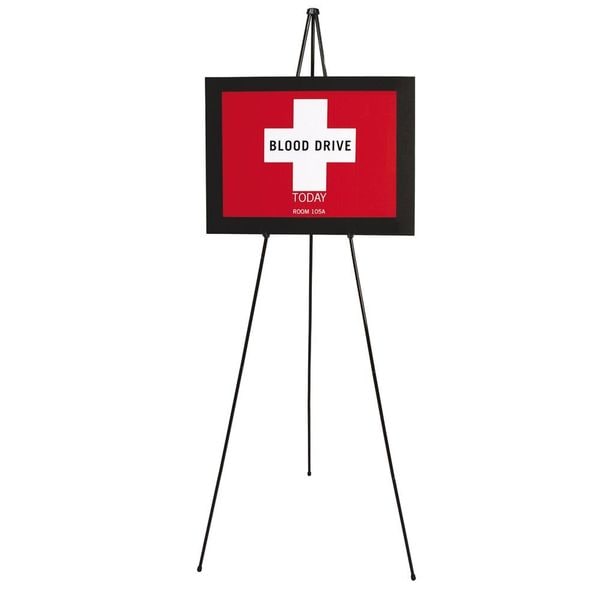 Portable Folding Easel, 63 in., Black