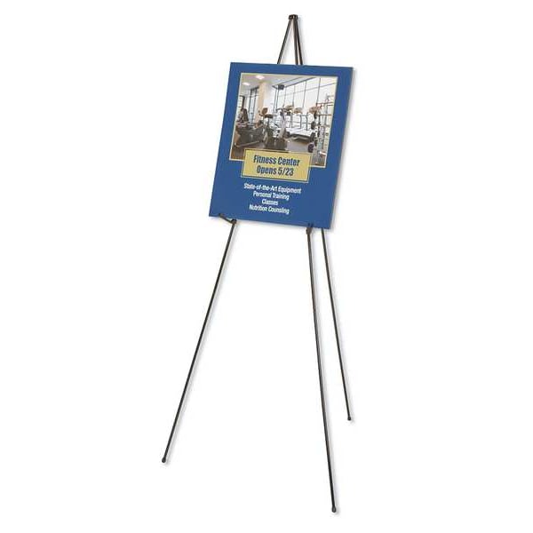 Portable Folding Easel, 63 in., Black