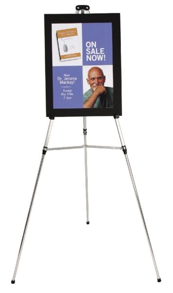 Portable Telescoping Display Easel, Silver