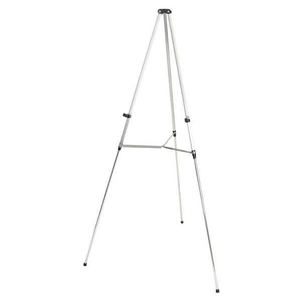 Portable Telescoping Display Easel, Silver