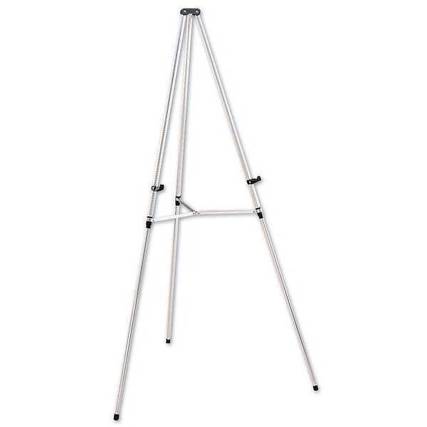 Portable Telescoping Display Easel, Silver