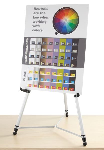 Portable Telescoping Easel, Heavy-Duty, Silver