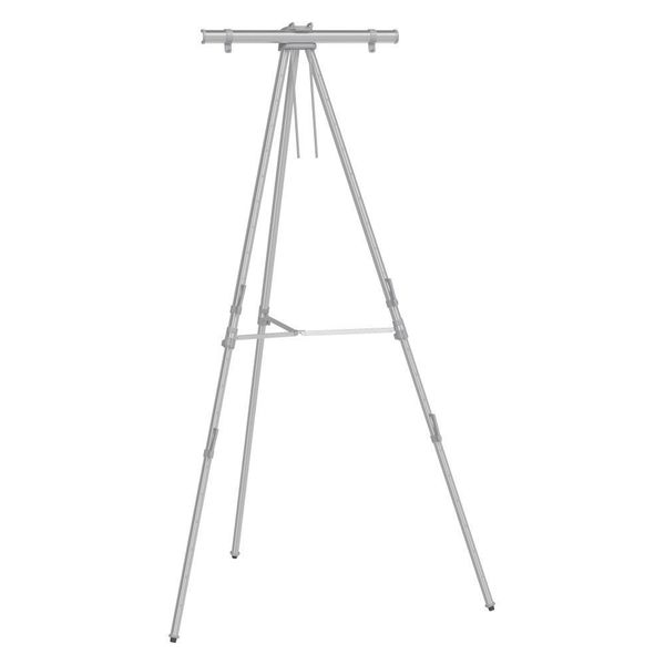 Portable Telescoping Easel, Heavy-Duty, Silver
