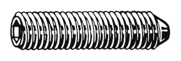 Socket Set Screw, Cone, 8-32x3/8, PK100
