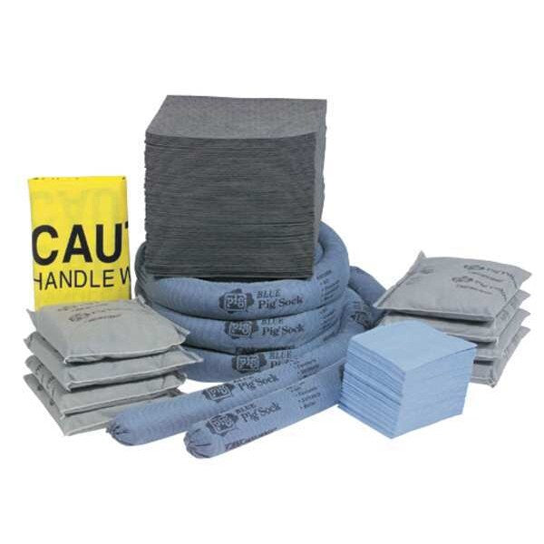 PIG Spill Kit Refill, Universal, Blue/Gray