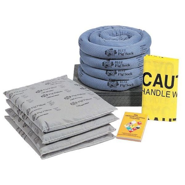 Spill Kit Refill, Universal, Blue/Gray