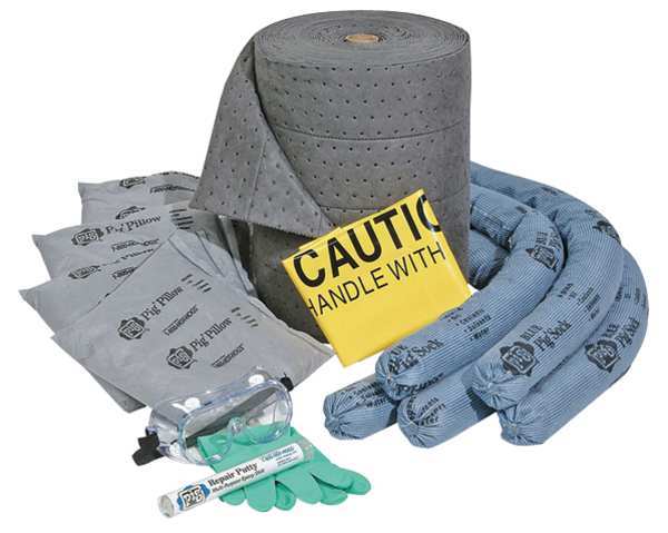 PIG Spill Kit Refill, Universal, Blue/Gray