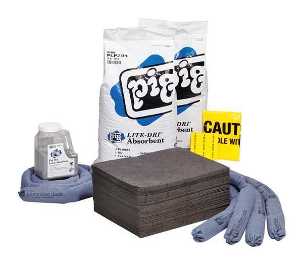PIG Spill Kit Refill, Universal, Blue/Gray