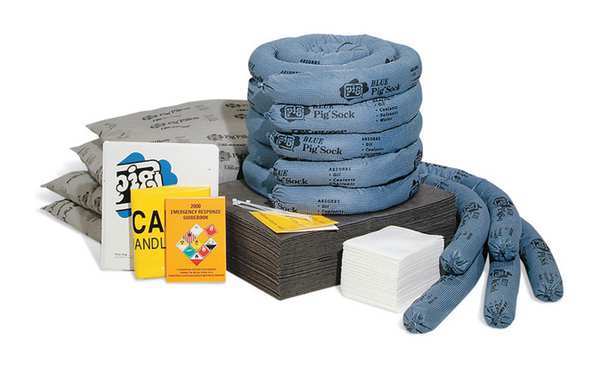 PIG Spill Kit Refill, Universal, Blue/Gray