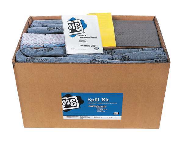 Spill Kit Refill, Universal, Blue/Gray
