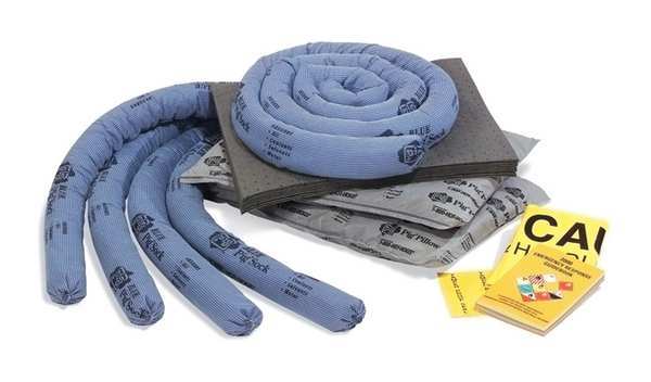 PIG Spill Kit Refill, Universal, Blue/Gray