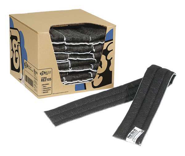 Sorbents, 7 gal. Universal Absorbed, Gray, Polyester, Polypropylene, 20 PK