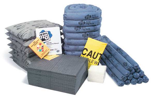 PIG Spill Kit Refill, Universal, Blue/Gray