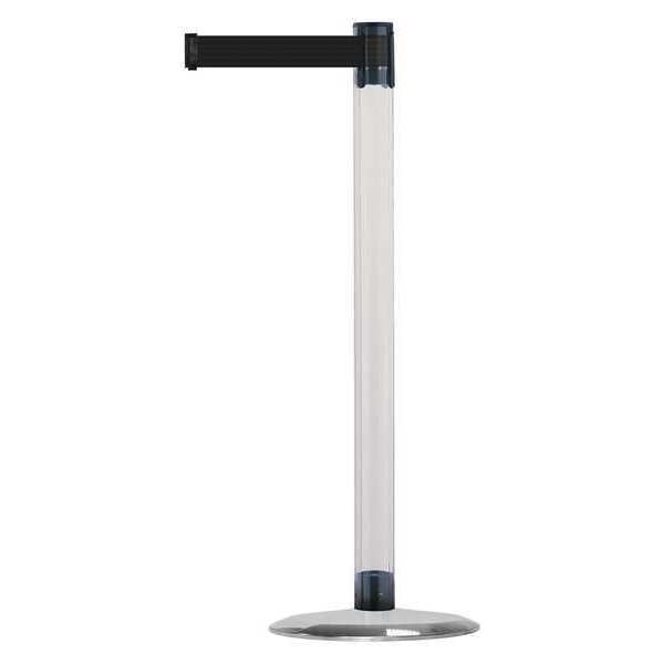 Barrier Post with Belt, Metal, 13 ft. L