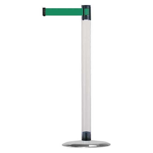 Barrier Post with Belt, Metal, 13 ft. L