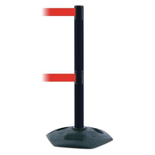 Barrier Post with Belt, 7-1/2 ft. L, Red