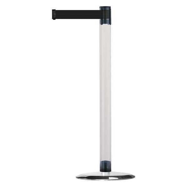 Barrier Post with Belt, Metal, 13 ft. L