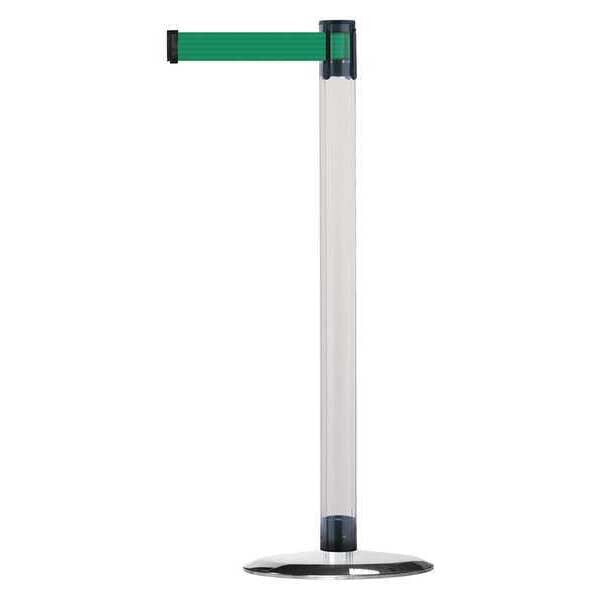 Barrier Post with Belt, Metal, 13 ft. L
