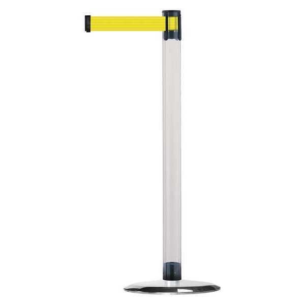 Barrier Post with Belt, Metal, 13 ft. L