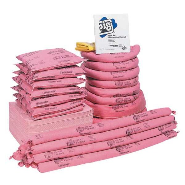 Spill Kit Refill, Chem/Hazmat, Pink