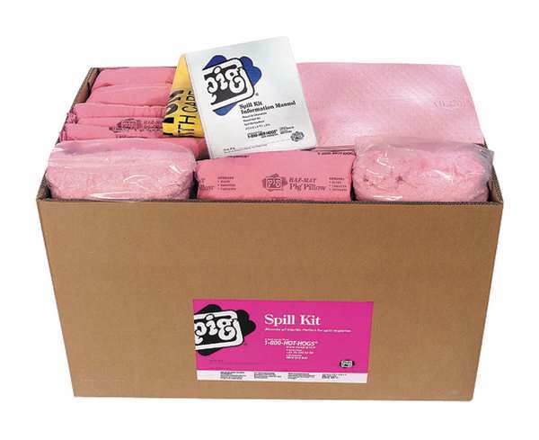 Spill Kit Refill, Chem/Hazmat, Pink