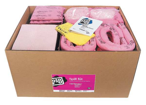 Spill Kit Refill, Chem/Hazmat, Pink