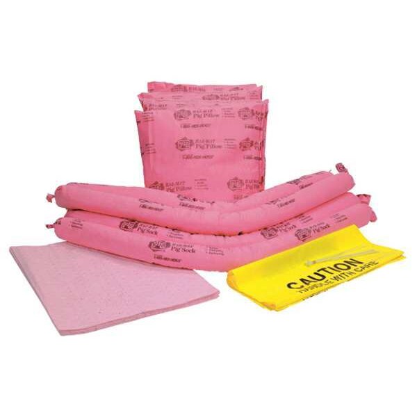 PIG Spill Kit Refill, Chem/Hazmat, Pink