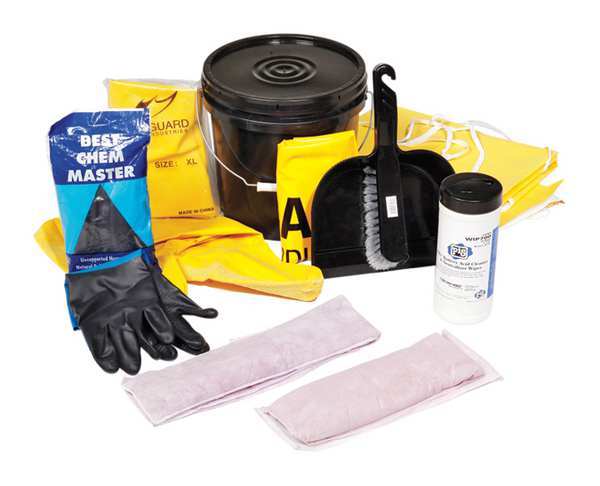 Spill Kit Refill, Chem/Hazmat, Black
