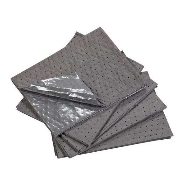 Sorbents, 15.9 gal. Bodily Fluids Absorbed, Gray, Polypropylene, 20 PK