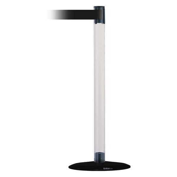 Barrier Post with Belt, 7-1/2 ft. L, Black