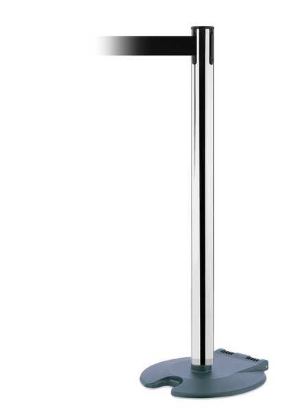 Barrier Post w/ Belt, Wheeled, 7-1/2 ft. L
