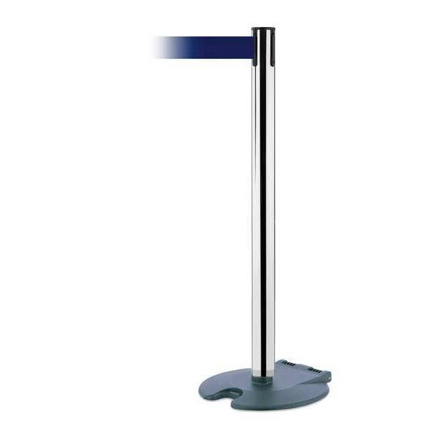 Barrier Post w/ Belt, Wheeled, 7-1/2 ft. L