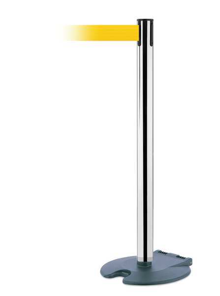 Barrier Post w/ Belt, Wheeled, 7-1/2 ft. L
