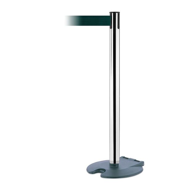 Barrier Post w/ Belt, Wheeled, 7-1/2 ft. L