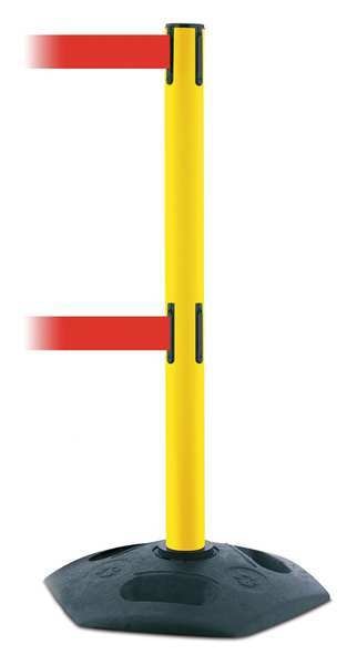 Barrier Post with Belt, 13 ft. L, Red