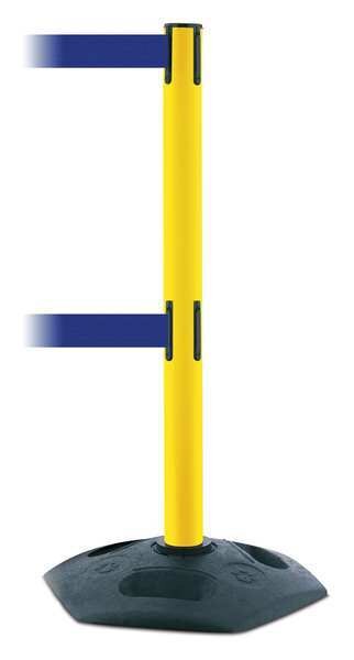 Barrier Post with Belt, 13 ft. L, Blue