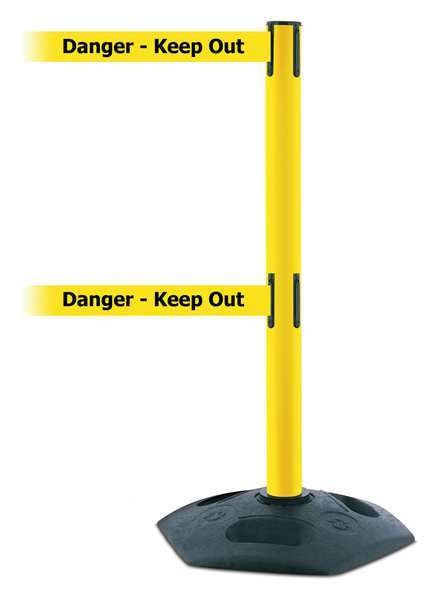 Barrier Post with Belt, 38 In. H, 13 ft. L