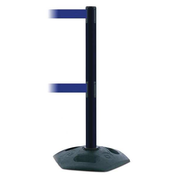 Barrier Post with Belt, 7-1/2 ft. L, Blue