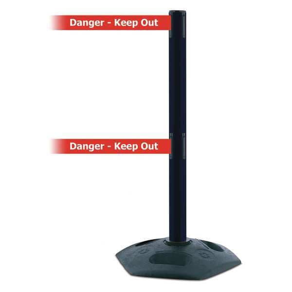 Barrier Post with Belt, Heavy Duty Rubber