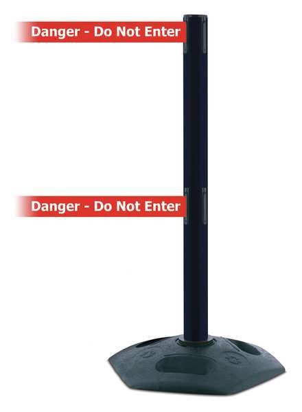 Barrier Post with Belt, Heavy Duty Rubber