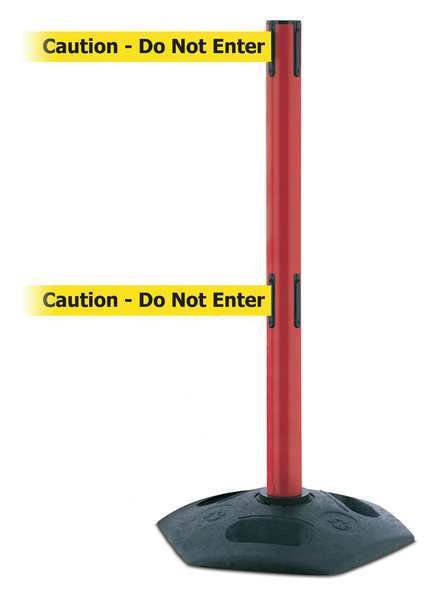 Barrier Post with Belt, Heavy Duty Rubber