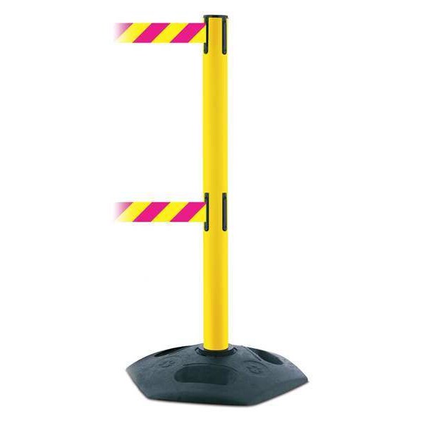 Barrier Post with Belt, Yellow