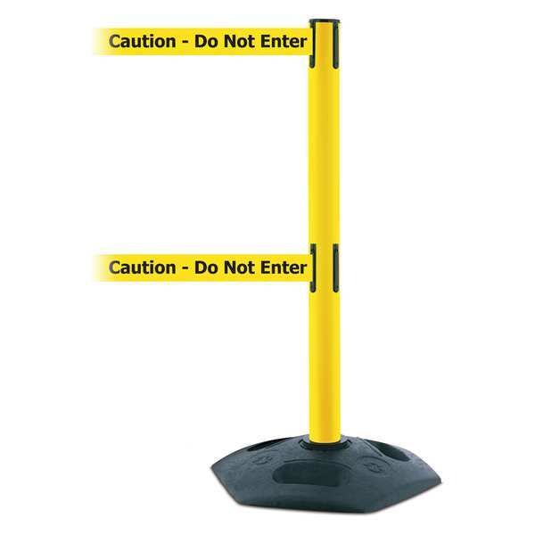 Barrier Post with Belt, Yellow