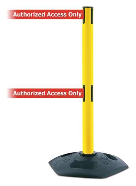 Barrier Post with Belt, Yellow