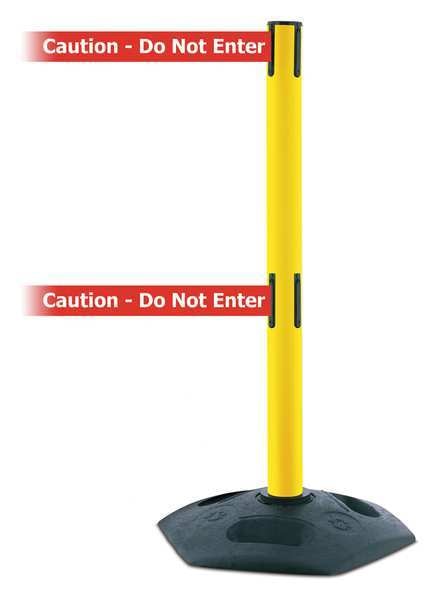 Barrier Post with Belt, Yellow