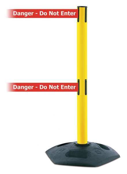 Barrier Post with Belt, Yellow