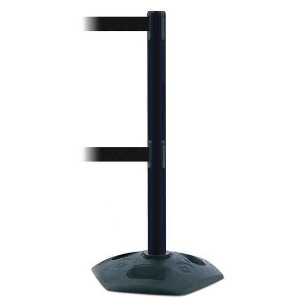 Barrier Post with Belt, 13 ft. L, Black
