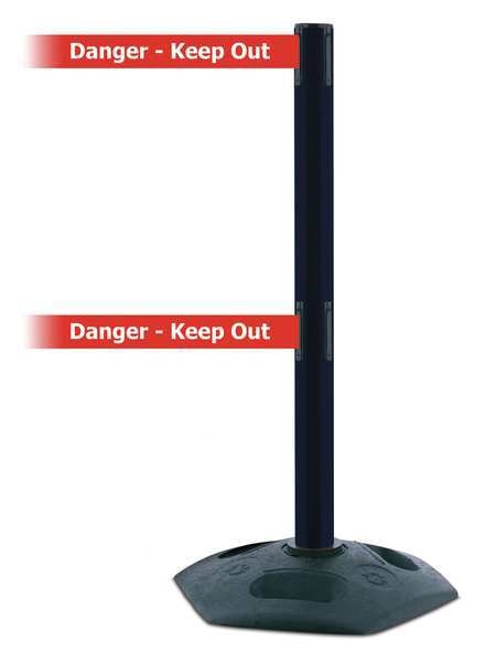 Barrier Post with Belt, 38 In. H, 13 ft. L