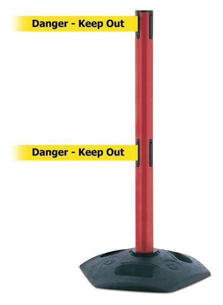 Barrier Post with Belt, 38 In. H, 13 ft. L