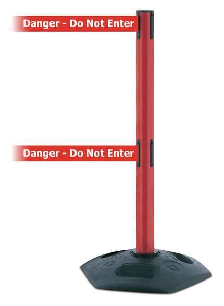 Barrier Post with Belt, 38 In. H, 13 ft. L